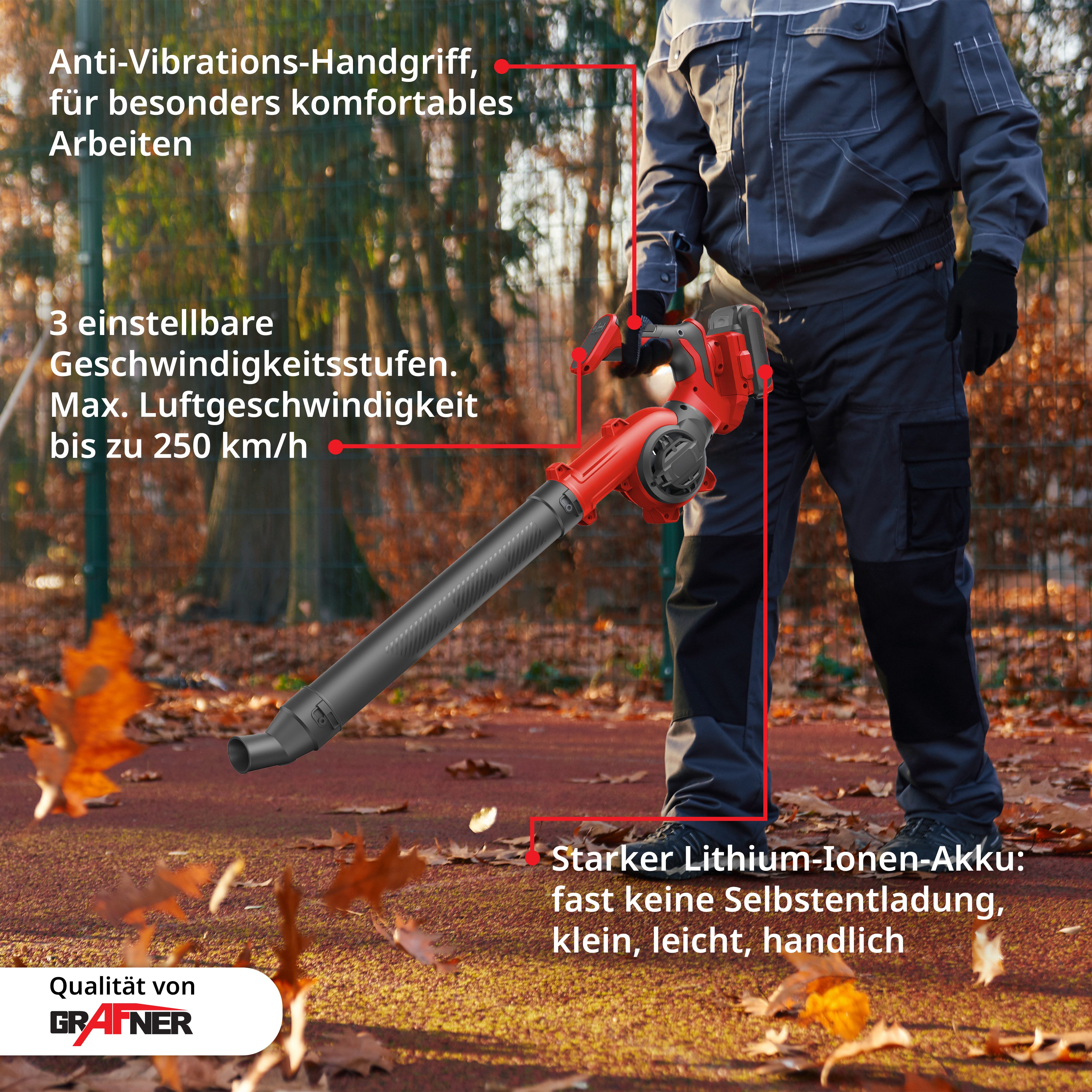 Grafner Akku-Laubbläser Laubbläser Akku Laubgebläse Gebläse günstig online kaufen