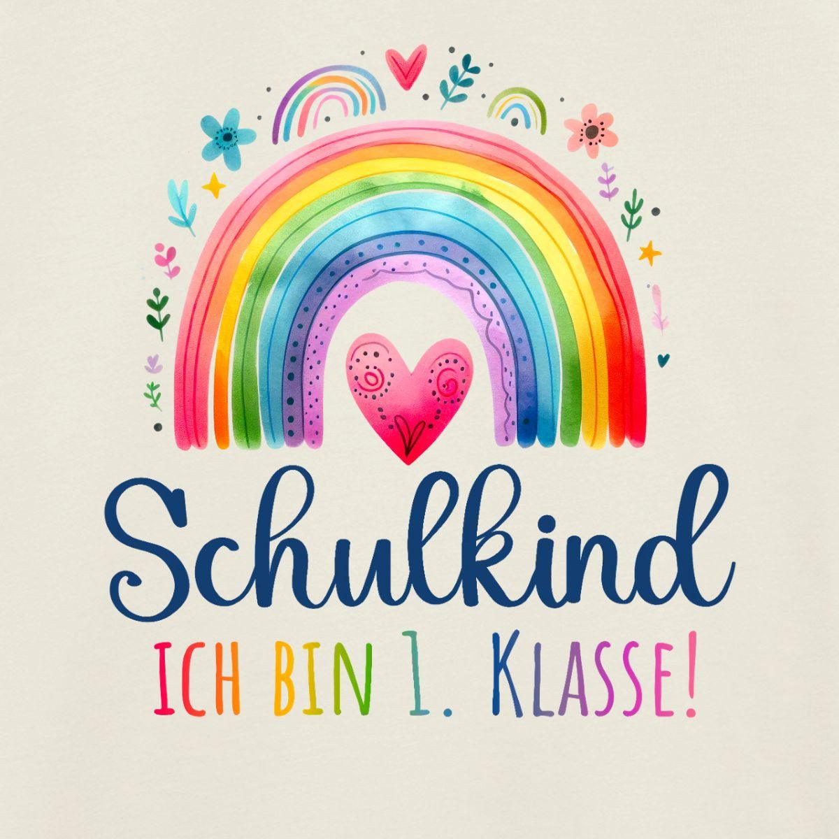 Spreadshirt T-Shirt Schulkind 2026 Einschulung Regenbogen Kinder Premium T-Shirt (1-tlg) – Bild 2 von 5