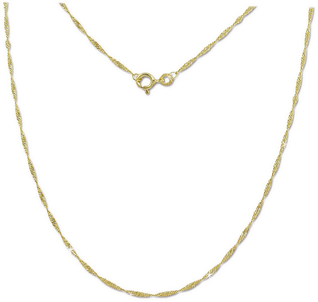 GoldDream Goldkette GoldDream Singapur Collier Damen gold (Colliers, Collier), Damen Colliers (Singapur) ca. 45cm, 333 Gelbgold - 8 Karat, Farbe: gol