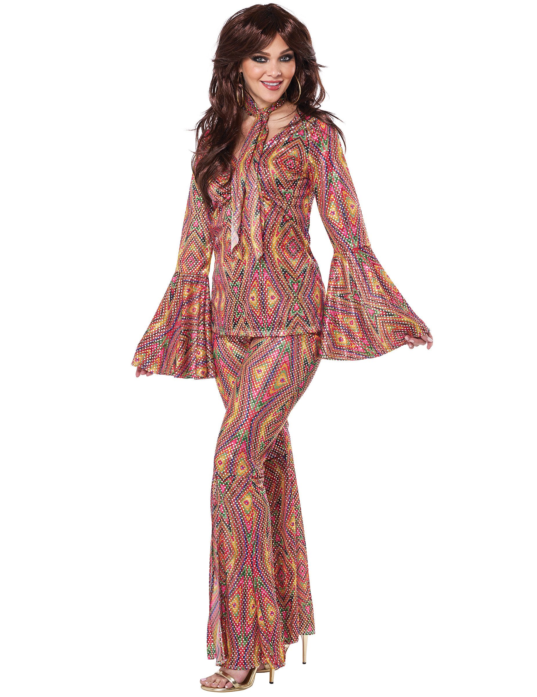 California Costumes Kostüm Disco Damenkostüm 70er bunt