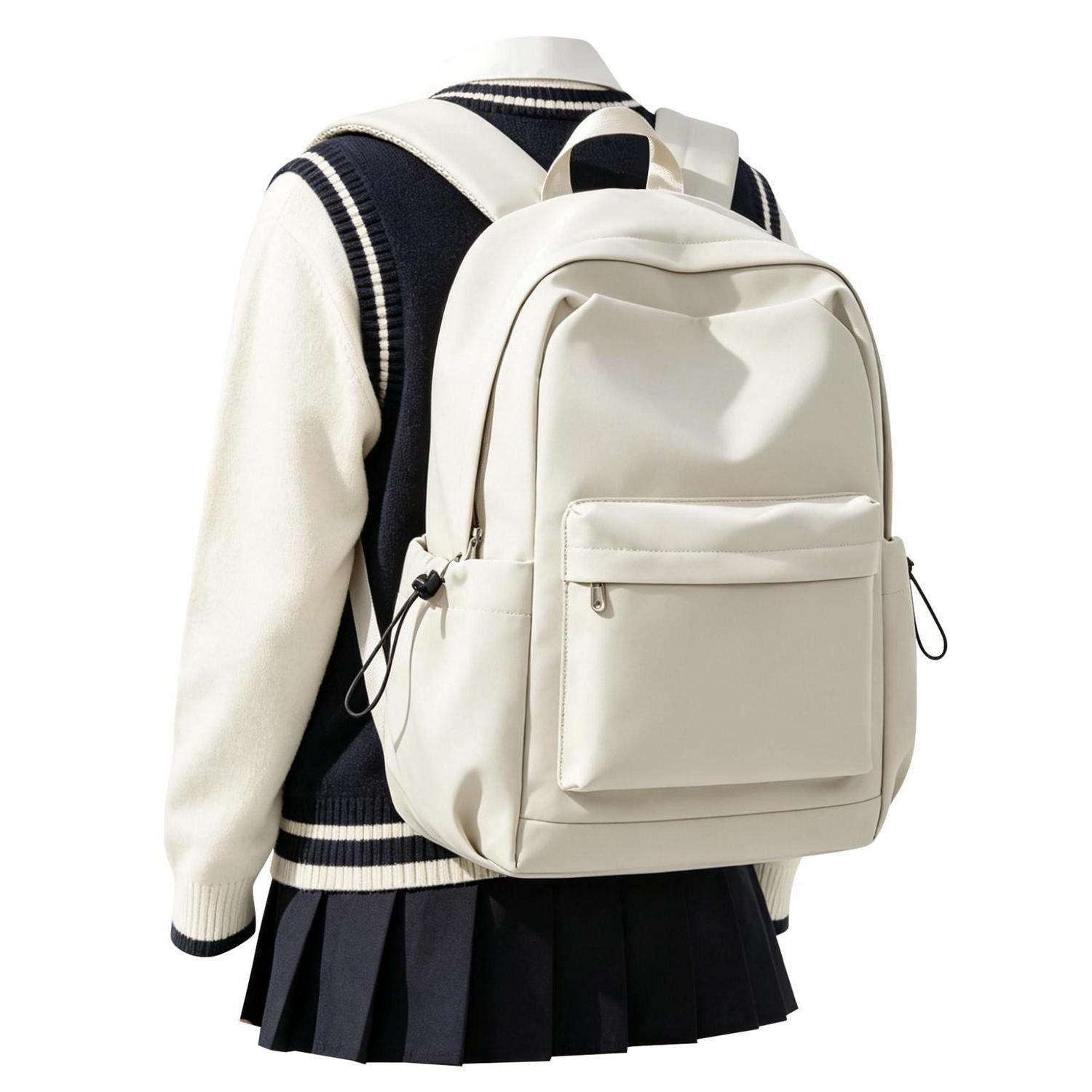 LuxusKollektion Laptoprucksack Damen Rucksack 14 Zoll Laptop Weiß