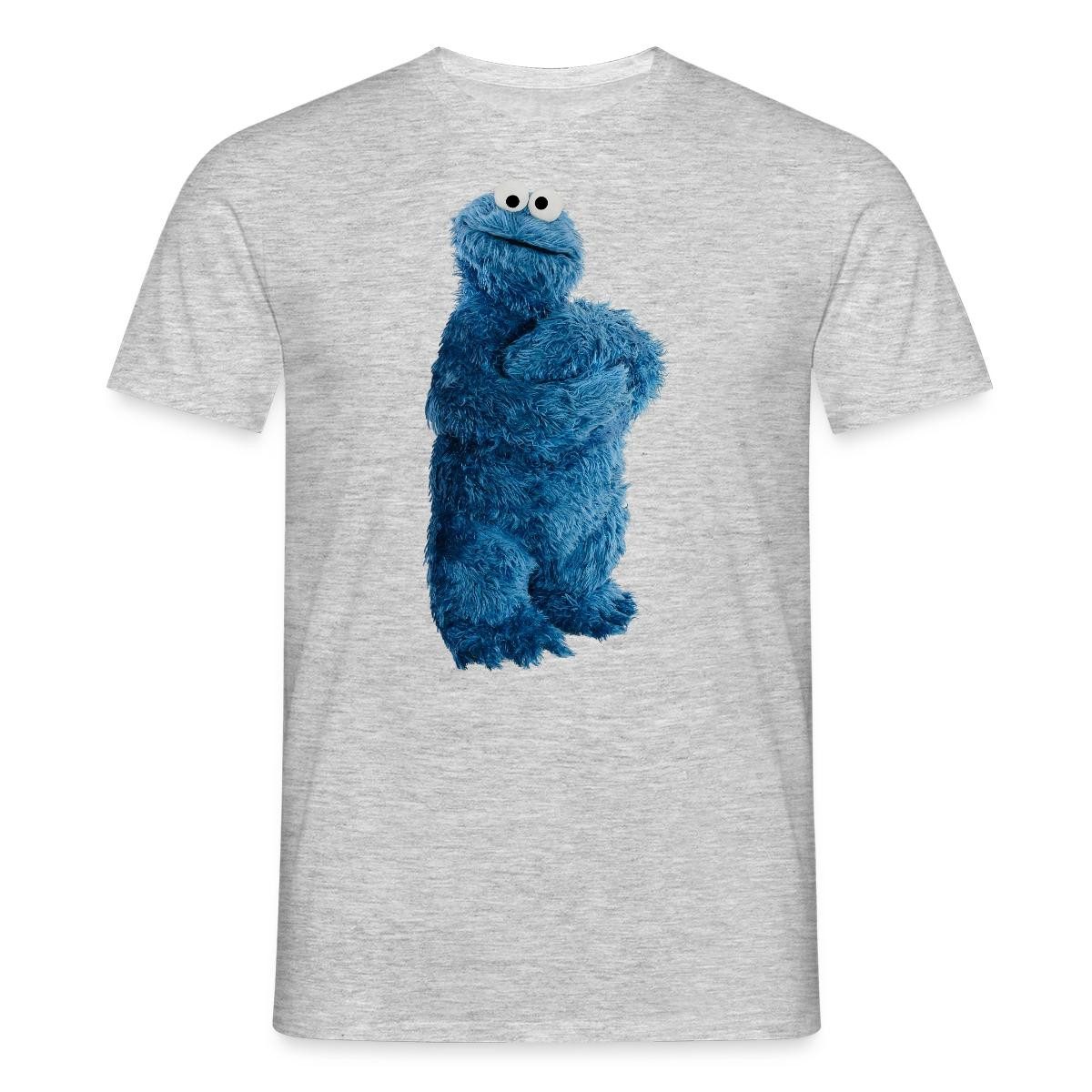 Spreadshirt T-Shirt Sesamstraße Krümelmonster Pose Männer T-Shirt (1-tlg)