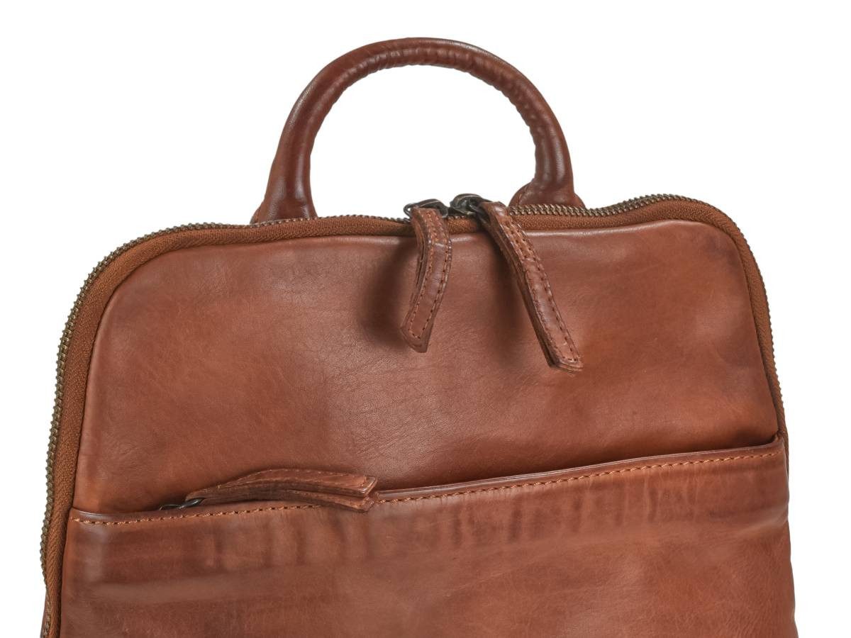 Bear Design Freizeitrucksack "Ivanka" Rucksack Leder 30x36cm Damenrucksack, sportlich, knautschig weiches Leder