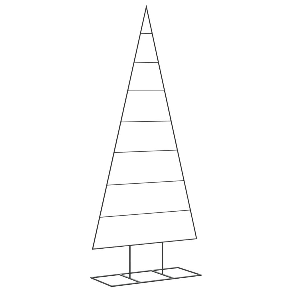vidaXL Künstlicher Weihnachtsbaum Metall-Weihnachtsbaum für Dekorationen Schwarz 180 cm