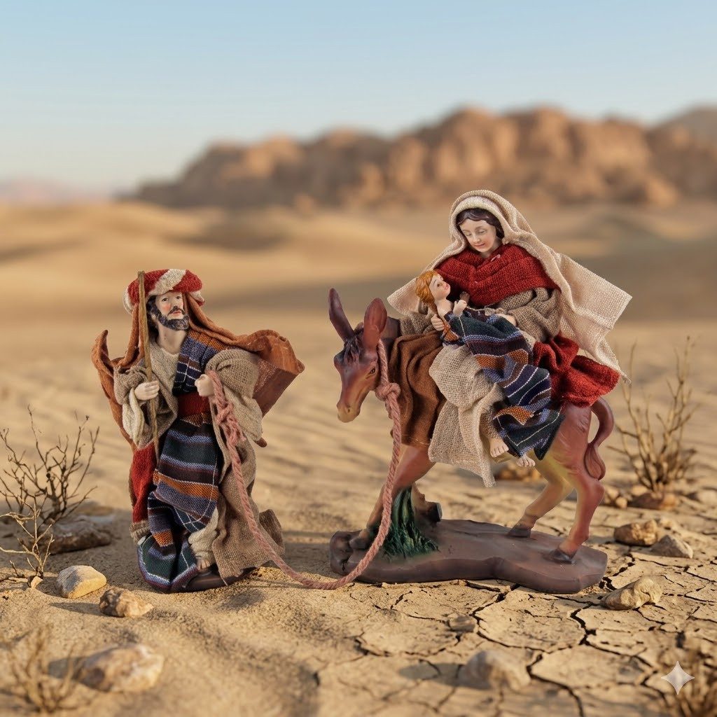dekoprojekt Krippenfigur Heilige Familie auf der Flucht K 463 (2 St)