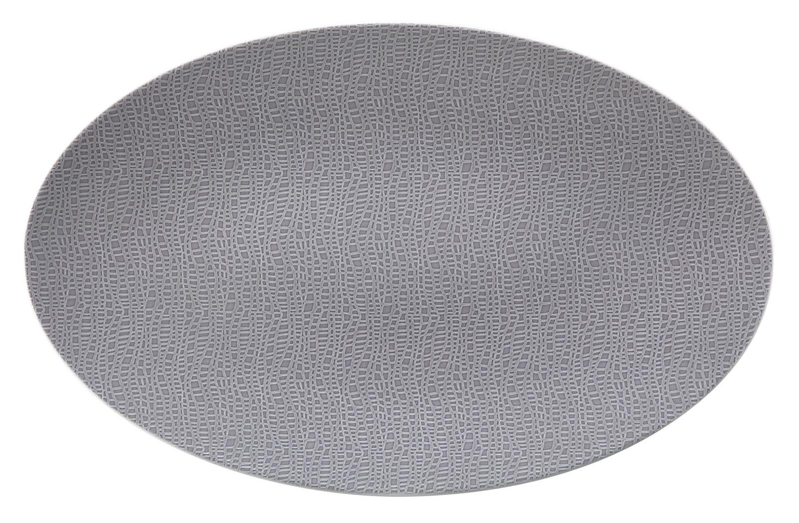 40x26 (Packung) Fashion Weiden Weiden Servierplatte elegant grey cm, Porzellan, Servierplatte oval Seltmann L Seltmann