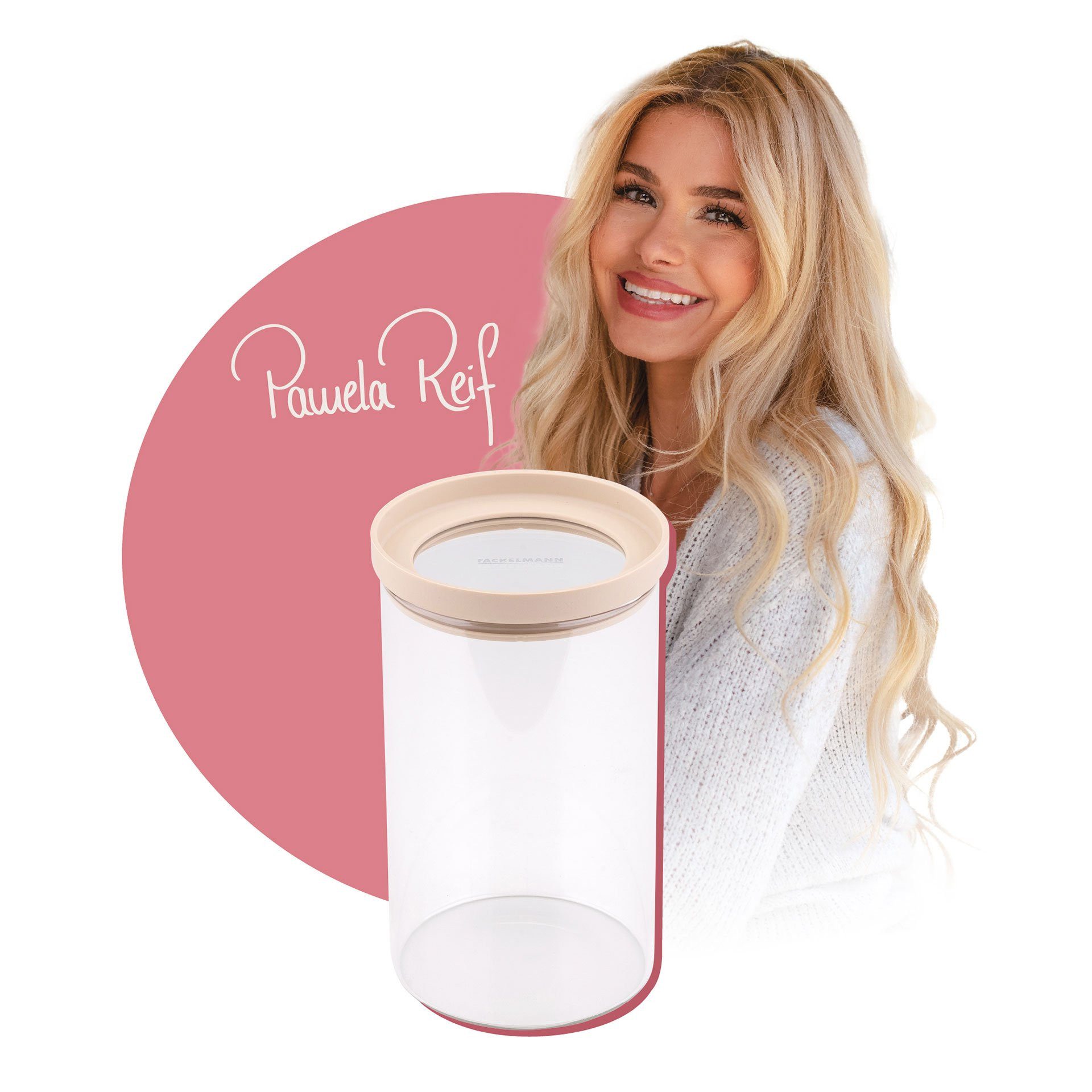 FACKELMANN Vorratsdose Vorratsbehälter, Aufbewahrungsglas, Küchenorganizer, Essensbehälter