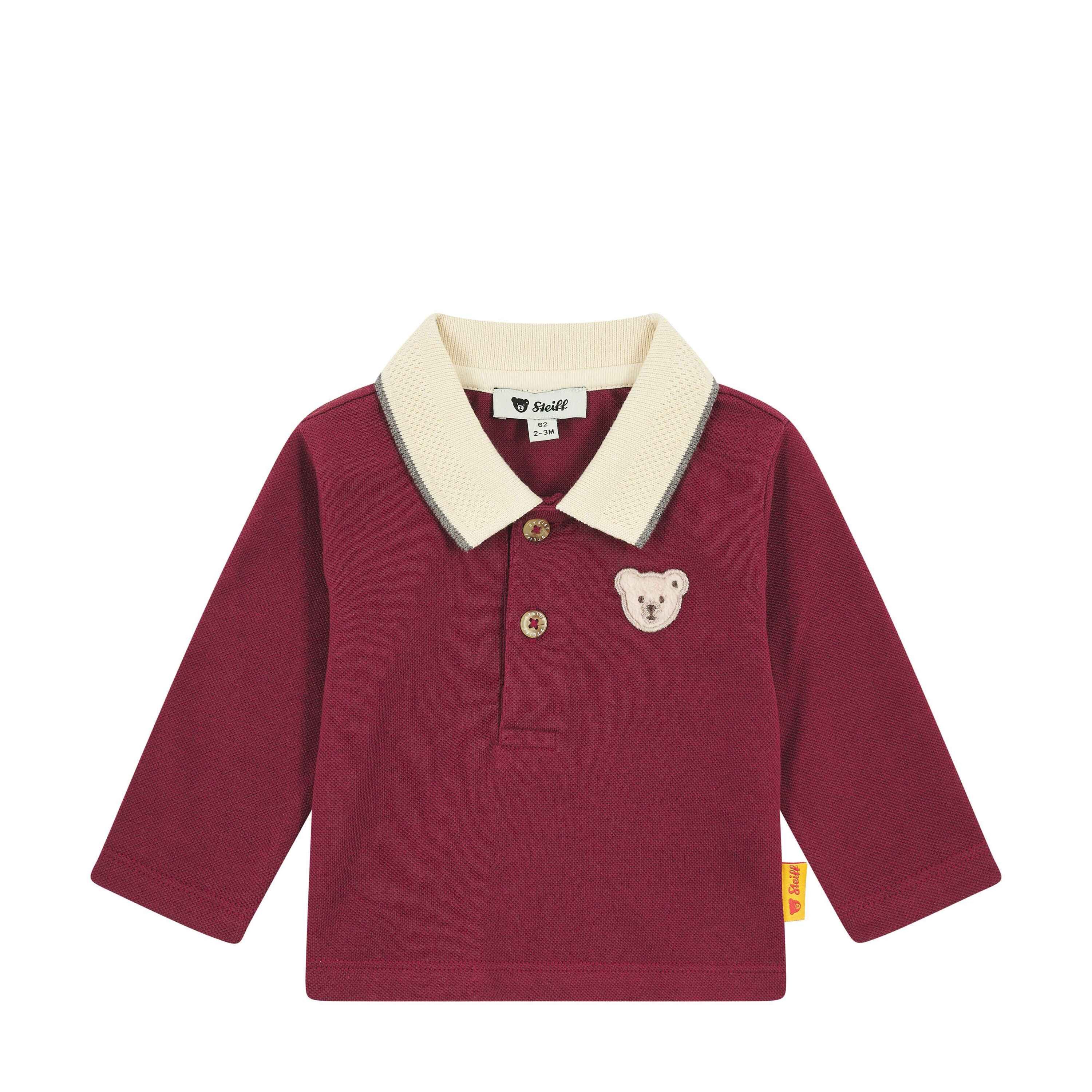 Steiff Poloshirt Poloshirt langarm Festive Luxe
