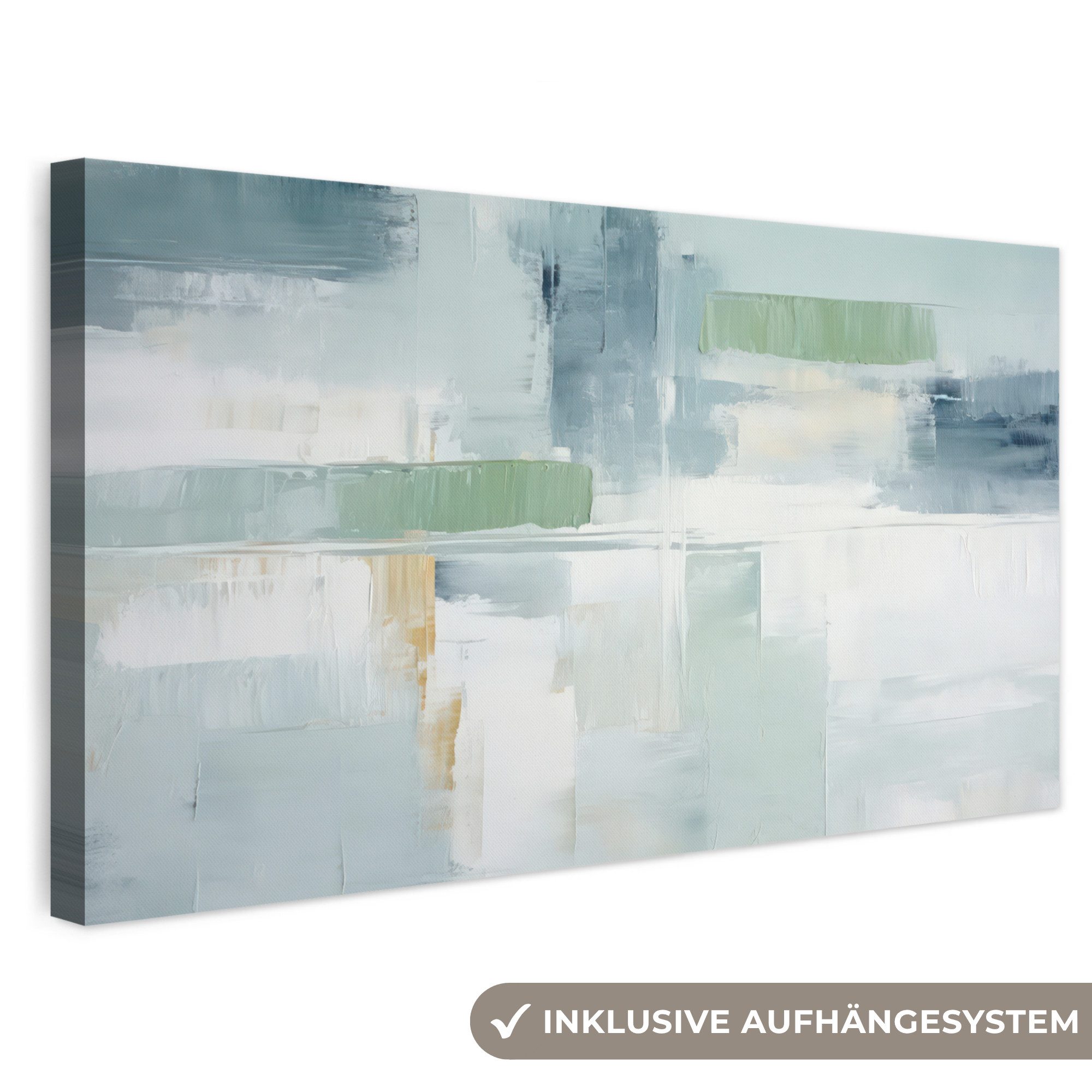 OneMillionCanvasses® Leinwandbild Panorama Farbe - Moderne Kunst - Abstrakt - Grau, Fotodruck (1 St), Wandbild, Deko Schlafzimmer Wohnzimmer Flur 40x20 cm