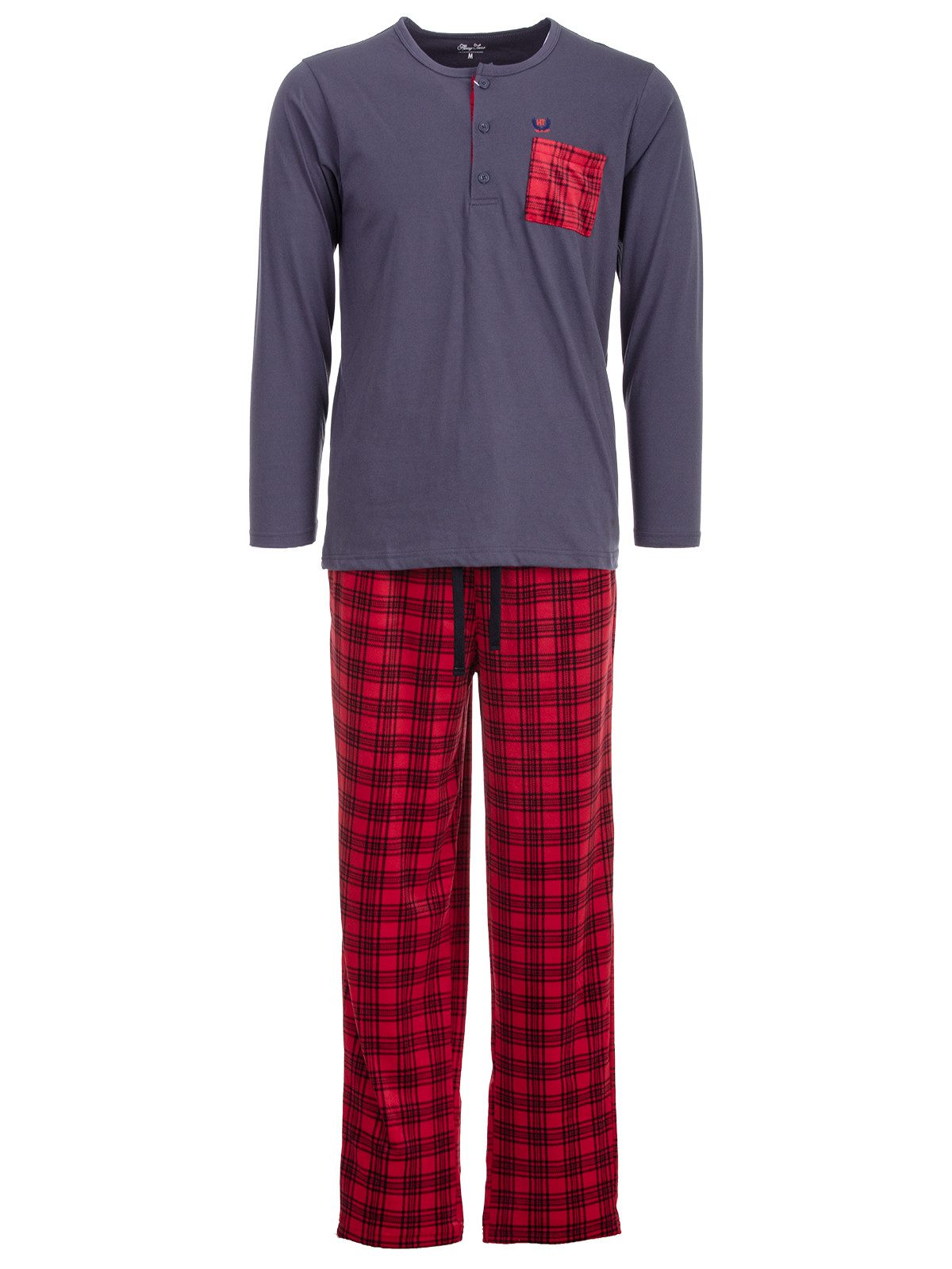 Pyjama Pyjama Set Langarm - Carlo mit Velour