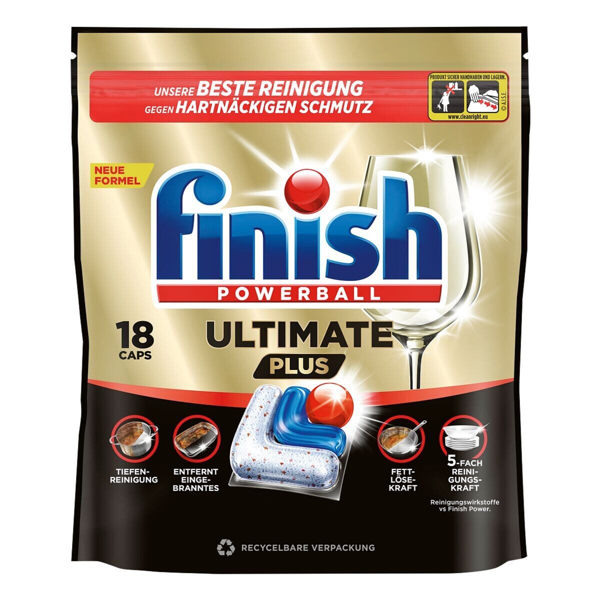 FINISH Powerball Ultimate Plus Fresh Spülmaschinentabs (18 Caps)