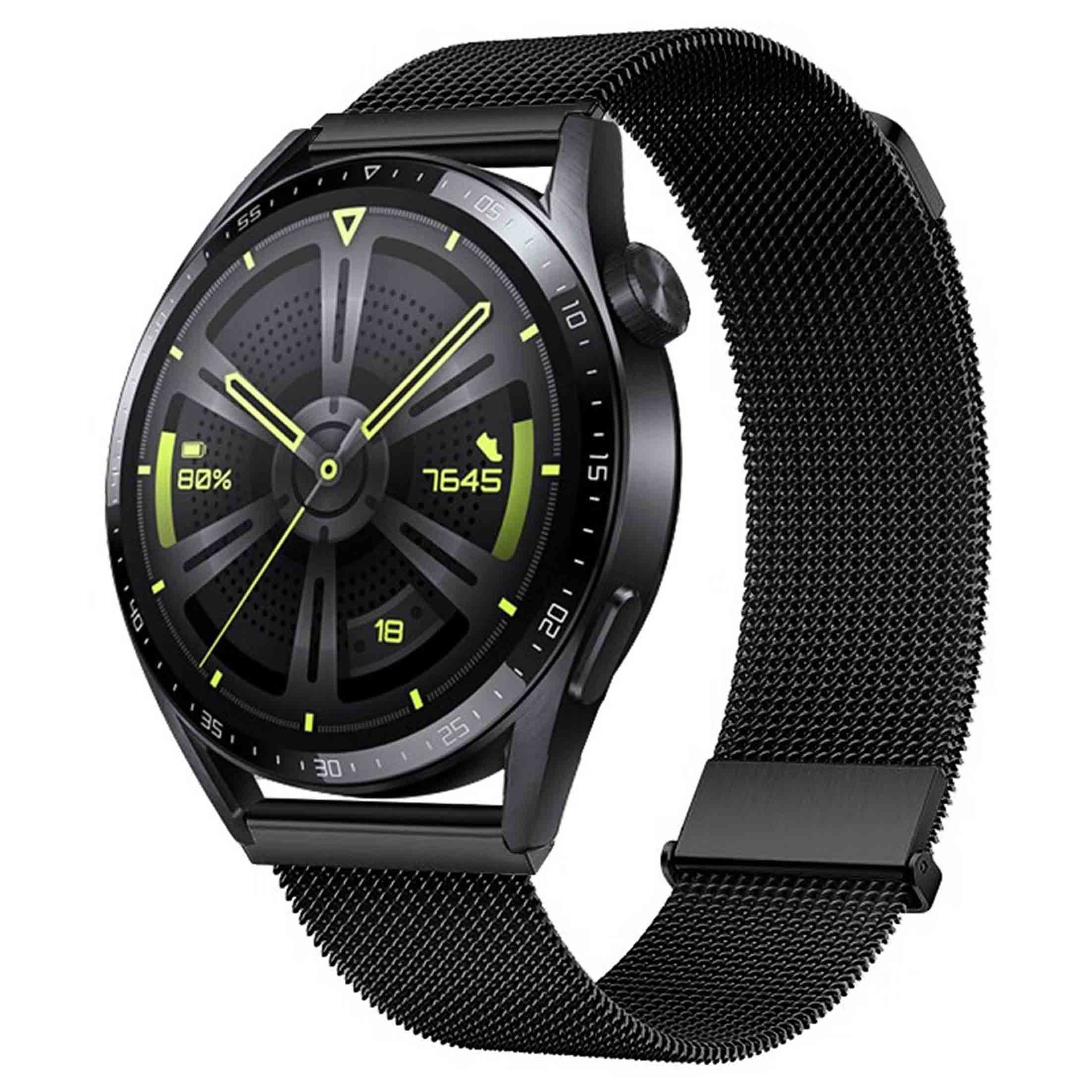 KINSI Smartwatch-Armband Milanese Armband 22mm,für Huawei GT2/Honor Magic, rostfrei, rutschfest, Hochwertig, komfortabel, leicht zu montieren