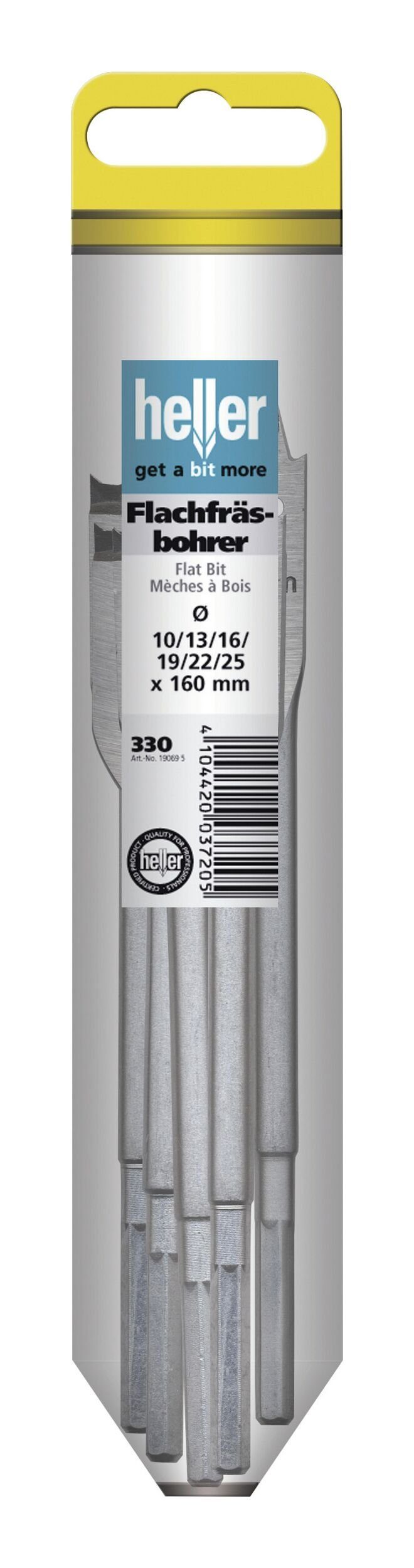 Heller Holzbohrer, (6-tlg), Flachfräsbohrersatz Quick in Dose