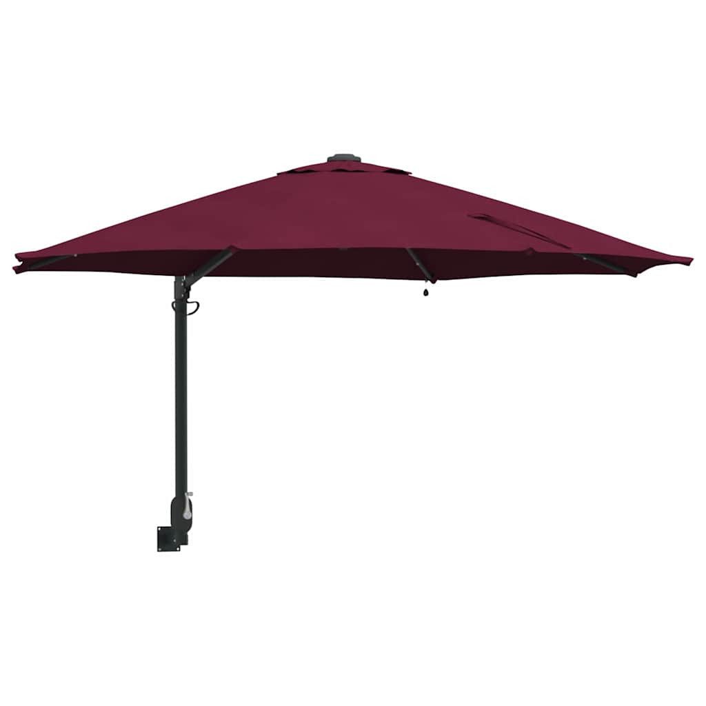 vidaXL Sonnensegel Gartenparasol Rot und Schwarz günstig online kaufen