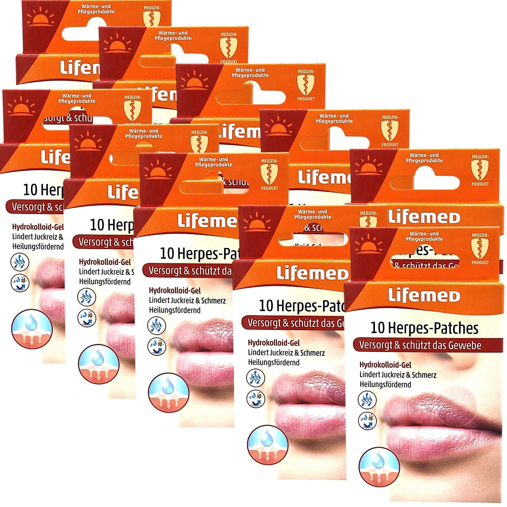 LifeMed Wundpflaster 10x Lifemed Herpes Pads transparent 10x 10 Stück