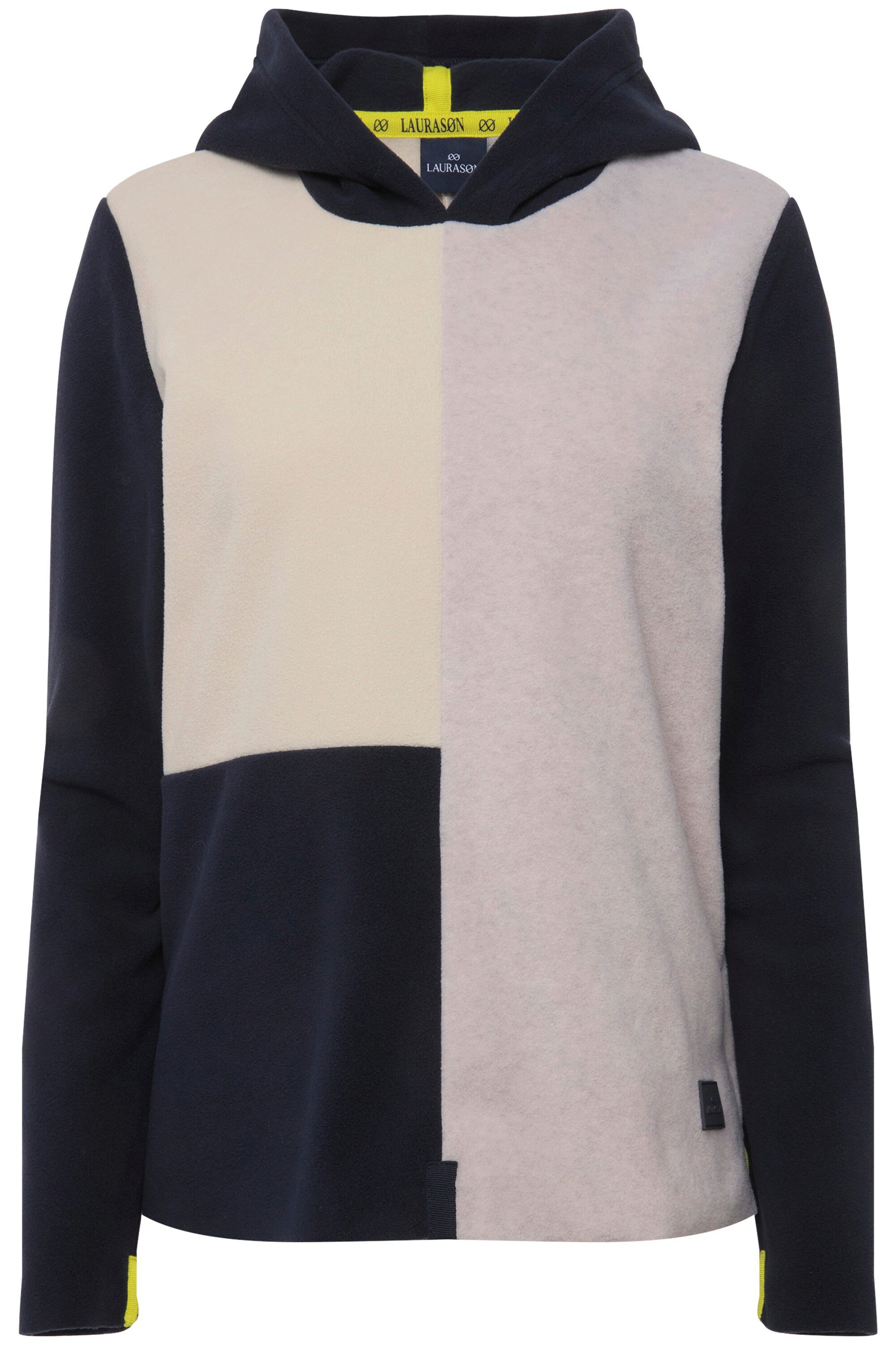 Laurasøn Sweatshirt Hoodie Fleece Colorblocking Kapuze Langarm günstig online kaufen