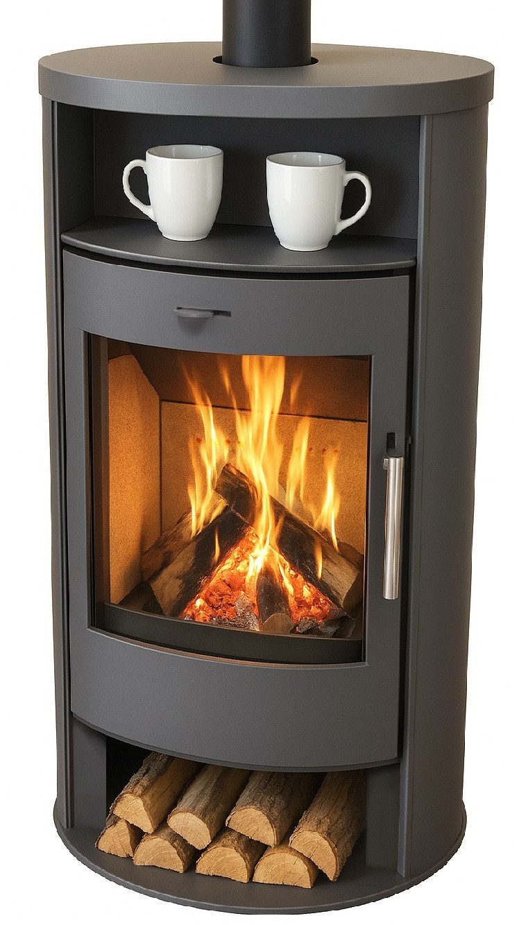 TRGO Kaminofen EEK A+ Runder Premium-Kaminofen günstig online kaufen