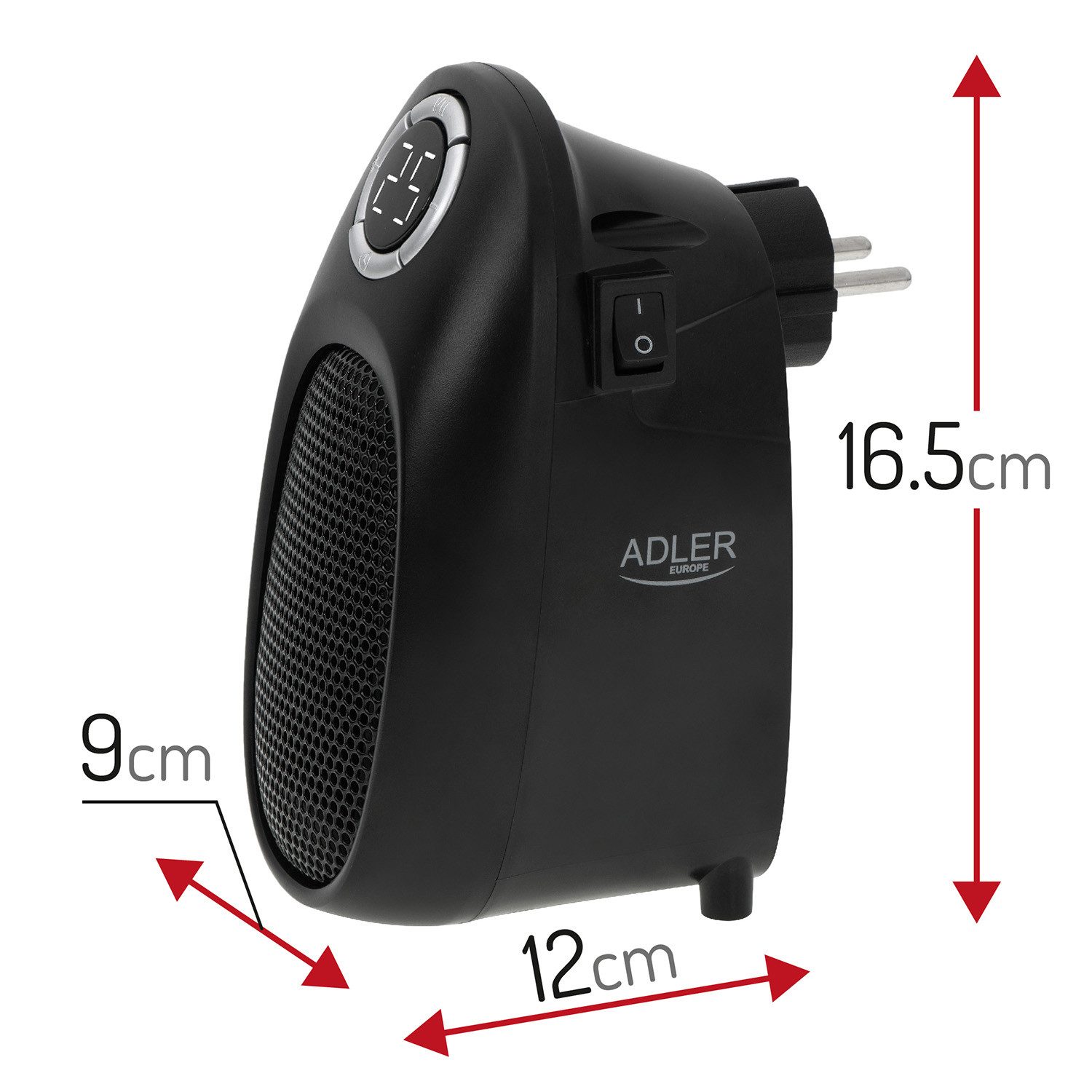 Adler Heizlüfter Adler AD 7726 Thermofan Heizstrahler, 15-35°C, 1500W – Bild 3 von 5