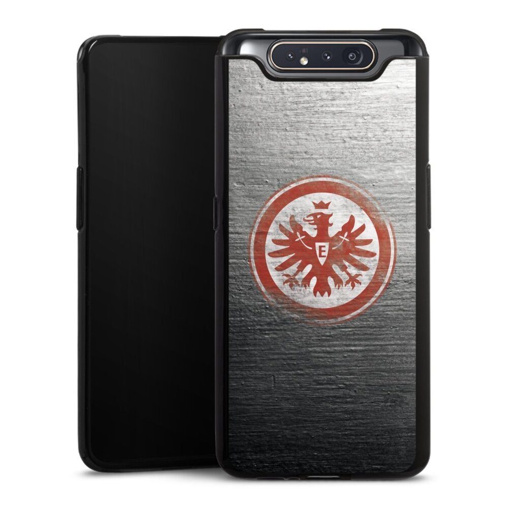 DeinDesign Handyhülle Eintracht Frankfurt SGE Logo Eintracht Logo Scratched, Samsung Galaxy A80 Silikon Hülle Bumper Case Handy Schutzhülle