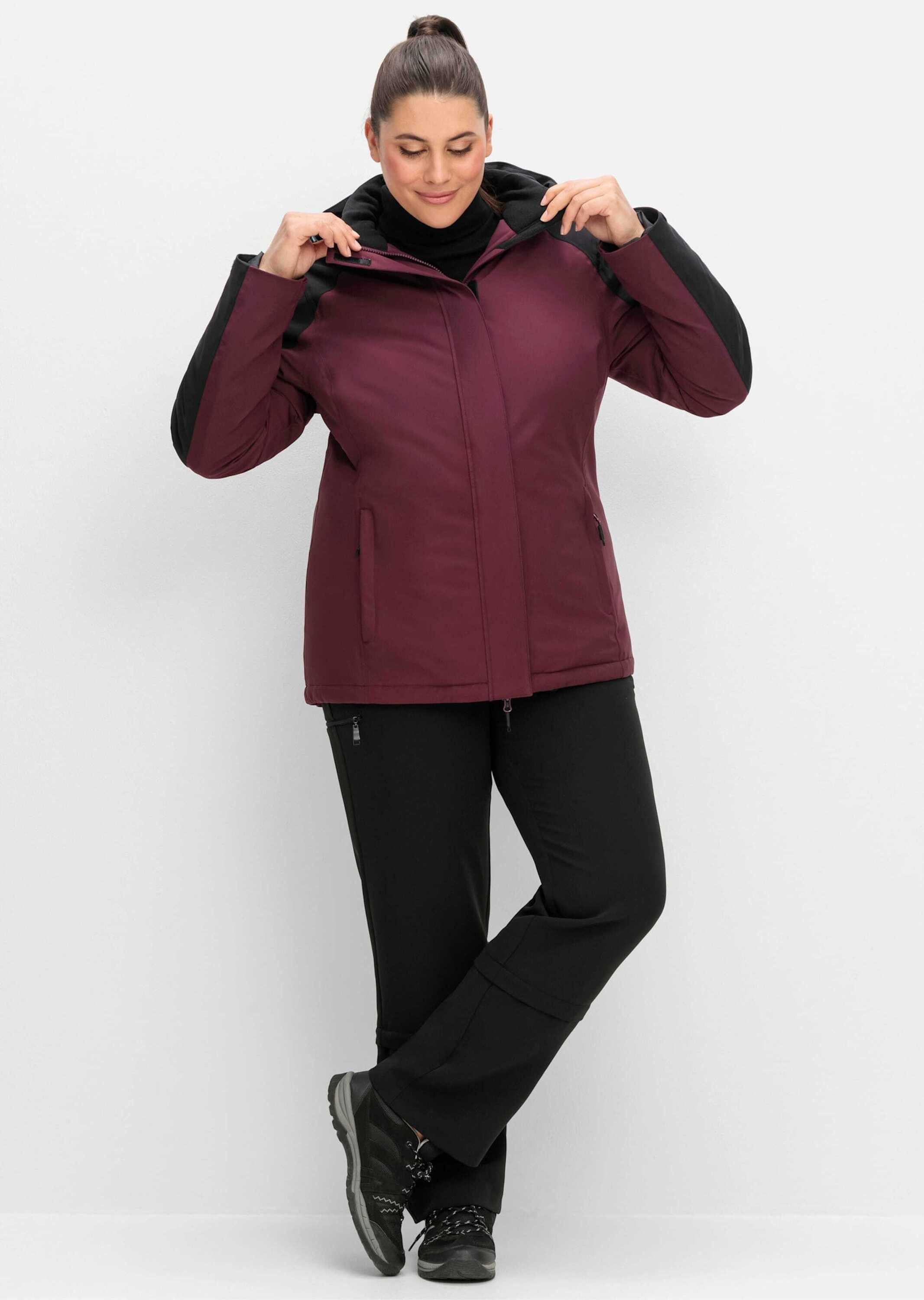 Sheego Trainingsjacke Outdoorjacke Langarm Länge ca. 76 cm
