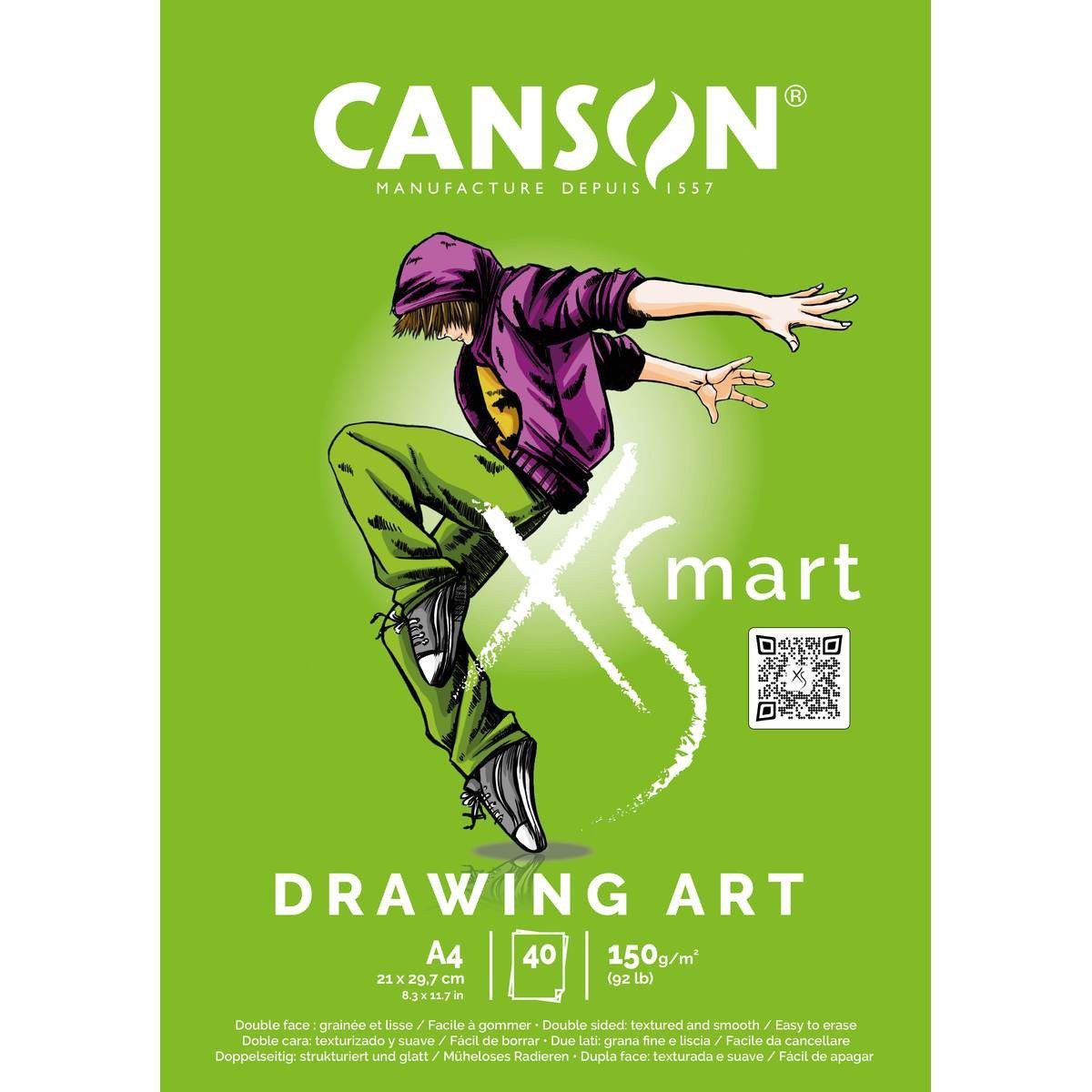 LYRA Notizblock CANSON Studienblock XSmart Drawing 40 Blatt 150g/m²