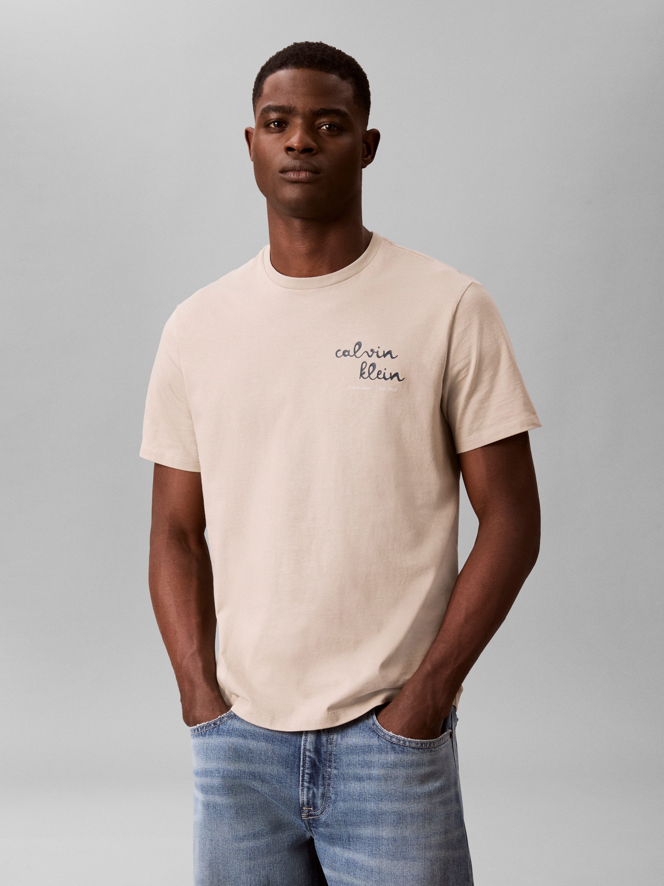 Calvin Klein Jeans T-Shirt LINES SEASONAL Regular fit mit Print