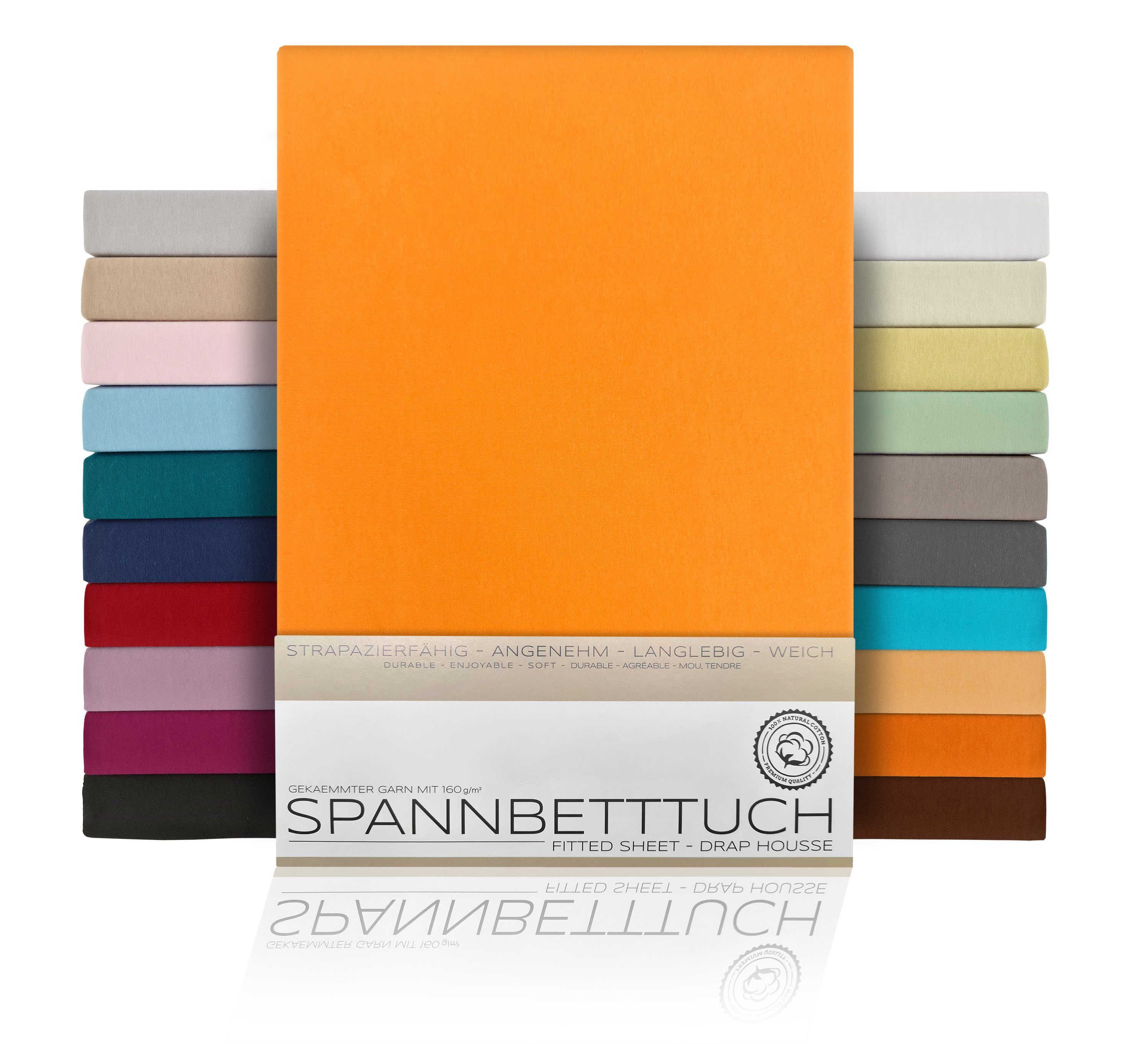 Beautex Spannbettlaken Spannbetttuch Bettlaken aus gekämmter günstig online kaufen