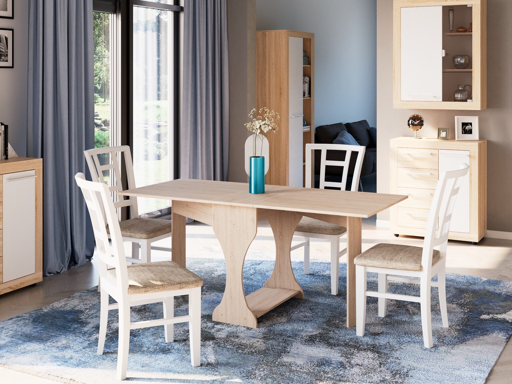 Rodnik Esstisch FLEXI, ausklappbar, platzsparend, kompakt günstig online kaufen