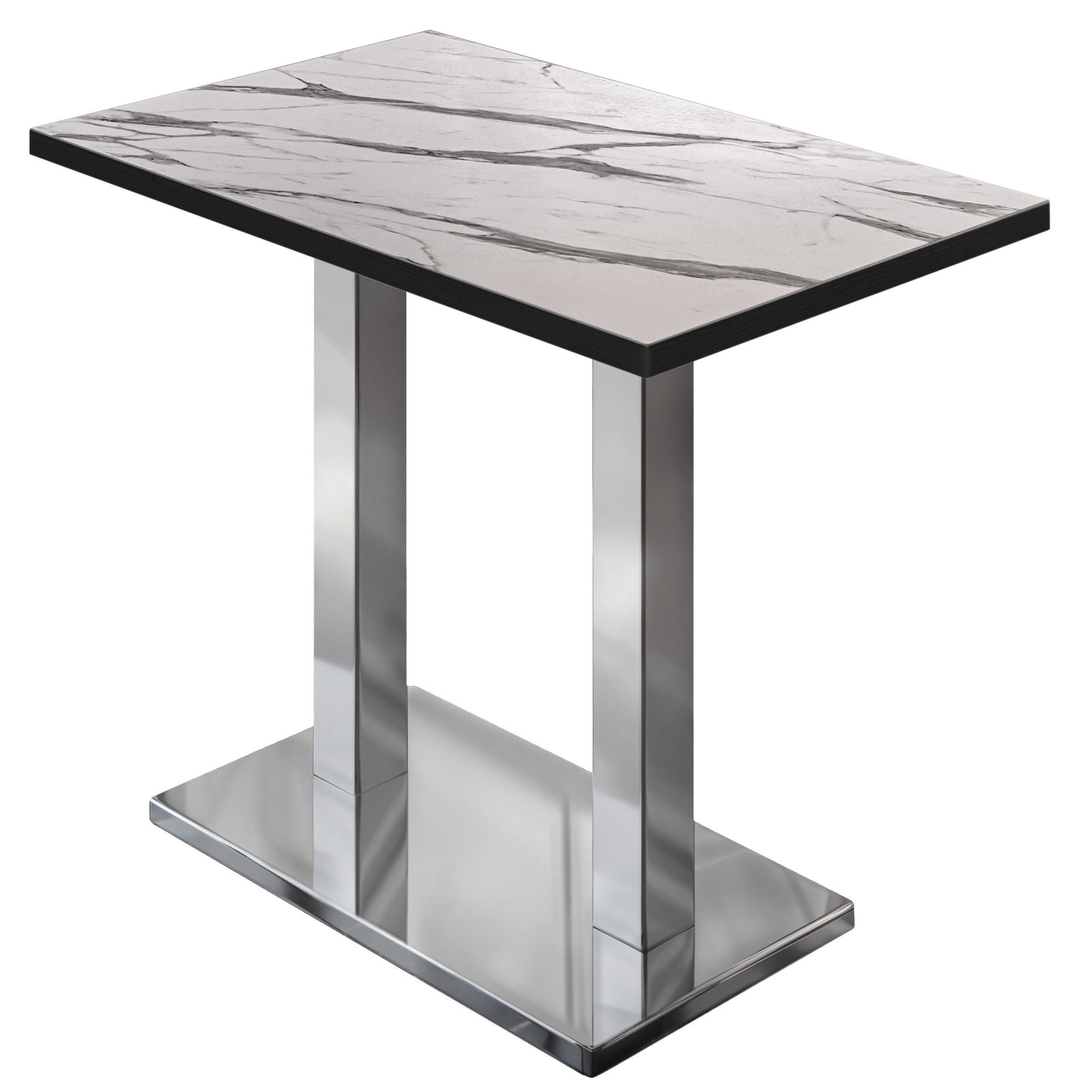 Weiß Marmor | Edelstahl | Weiß Marmor