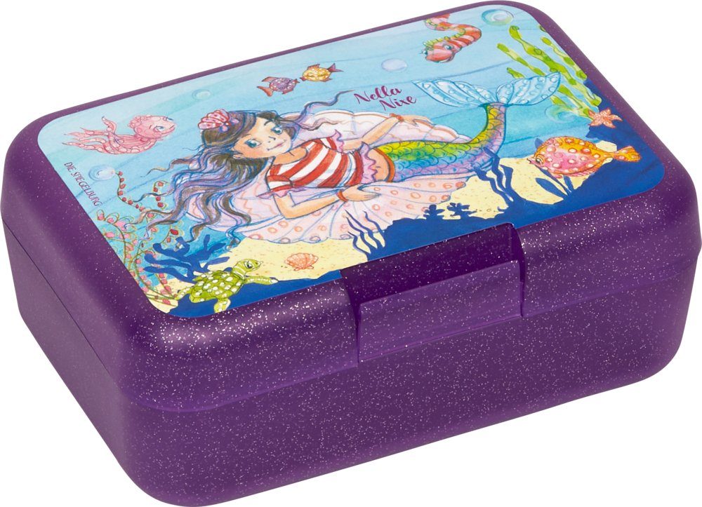 COPPENRATH DIE SPIEGELBURG Lunchbox Butterbrotdose Nella Nixe, lila, Kunststoff, (Set, 2-tlg., 1), Brotzeitbox