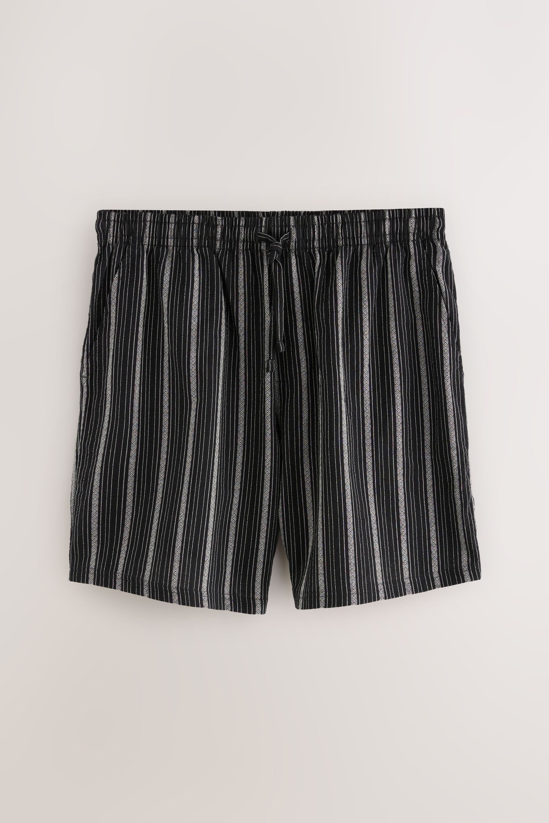 Next Pyjamahose Gestreifte Shorts aus Gewebe, günstig online kaufen