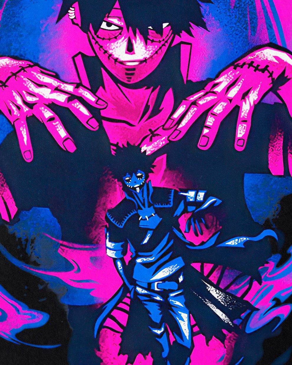 style3 T-Shirt Blue Dabi anime manga my hero academia cosplay günstig online kaufen