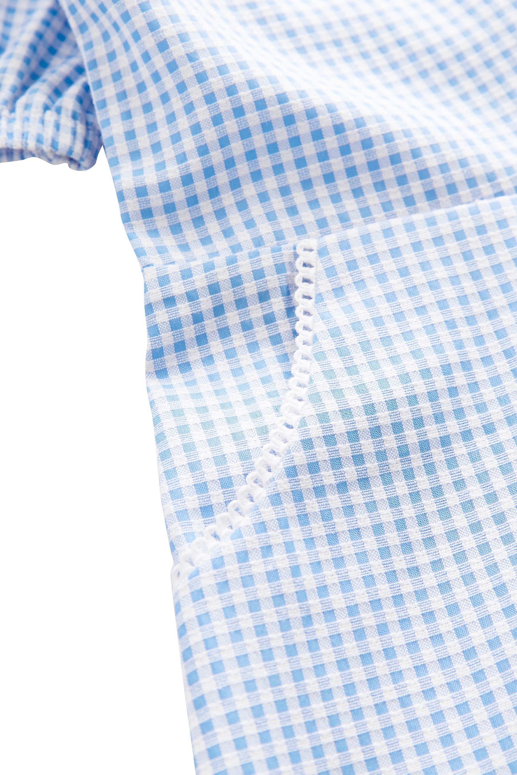 Kragen mit Kleid Vichykaros, + hübschem (1-tlg) Karokleid Baumwolle Blue Next