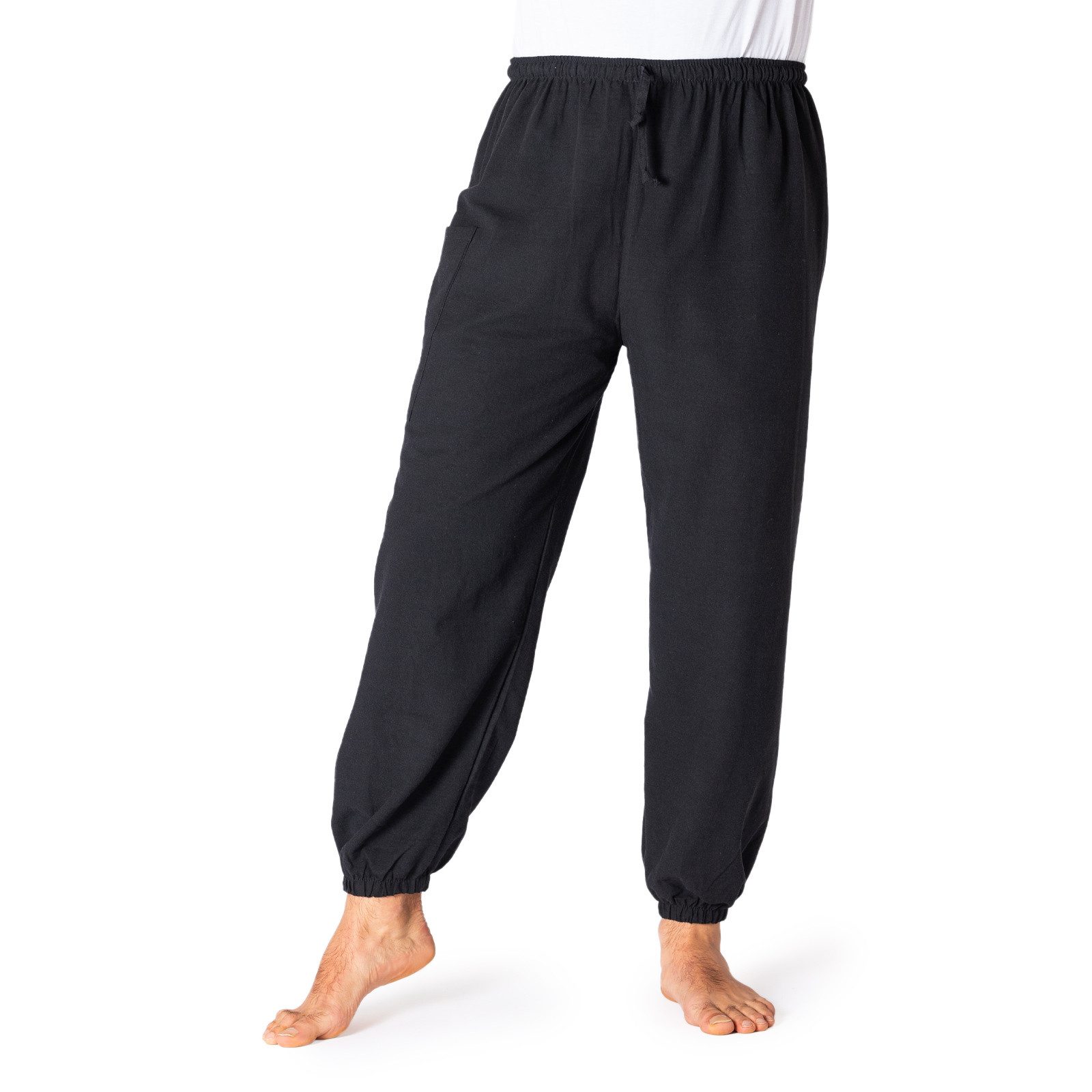 Relaxhose Loungehose einfarbig aus 100% Baumwolle bequeme Muckhose Relaxhose