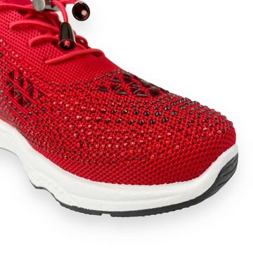 Taschen4life leichte Damen Slipper 8015 Slip-On Sneaker bequem & komfortabel, mit Schnellschnürung, Slip-On Sneaker