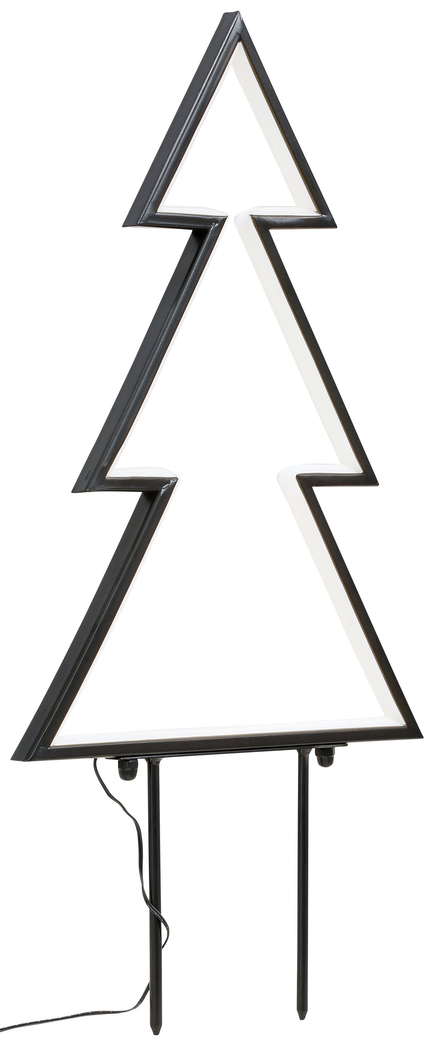 BONETTI LED Baum Tanne, LED fest integriert, Warmweiß, aus Kunststoff und Metall, Weihnachtsdeko aussen