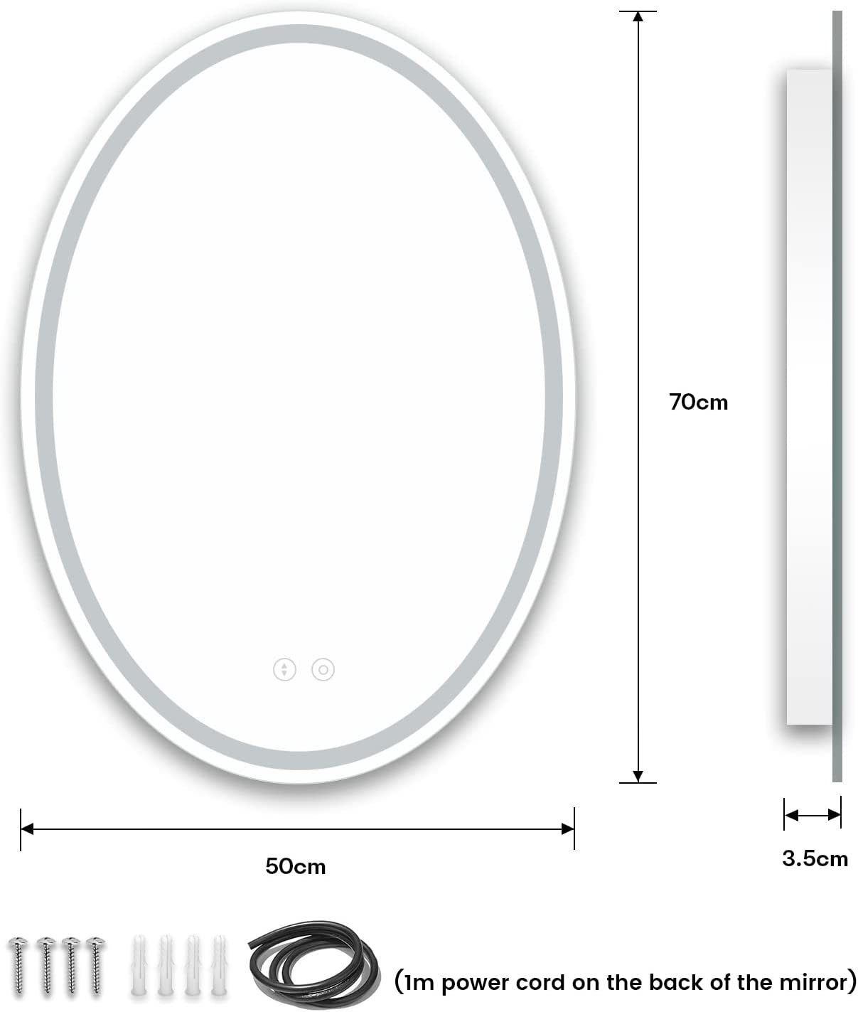 Oval LED Badspiegel Dripex Spiegel
