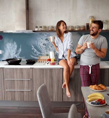 MyMaxxi Dekorationsfolie Küchenrückwand Pusteblume mit Tau selbstklebend Spritzschutz Folie