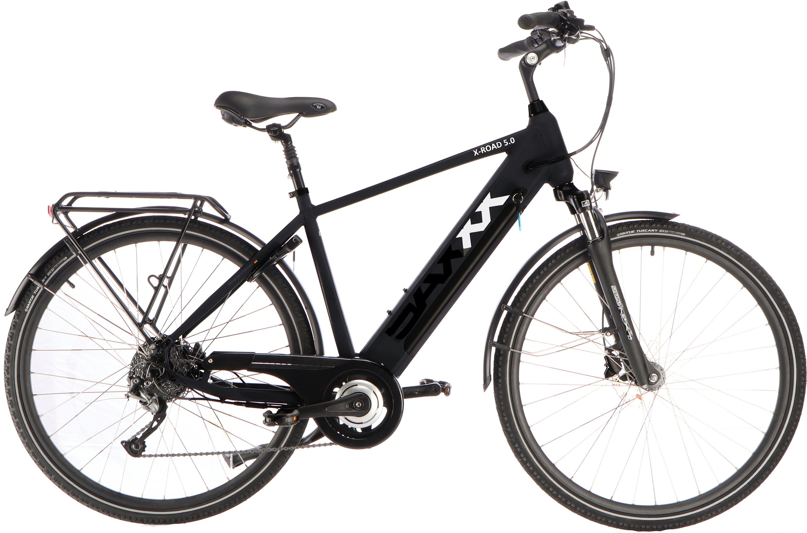 Heckmotor, SAXXX Kettenschaltung, X-ROAD 5.0, (mit 9 Wh Gang, Akku-Ladegerät) E-Bike 468 Akku,