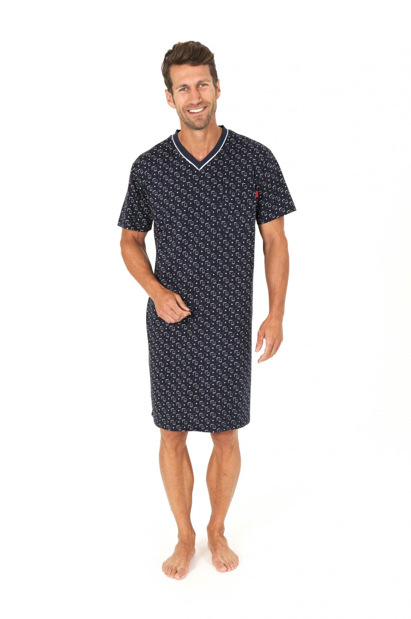 Normann Pyjama Normann Herren kurzarm Nachthemd günstig online kaufen
