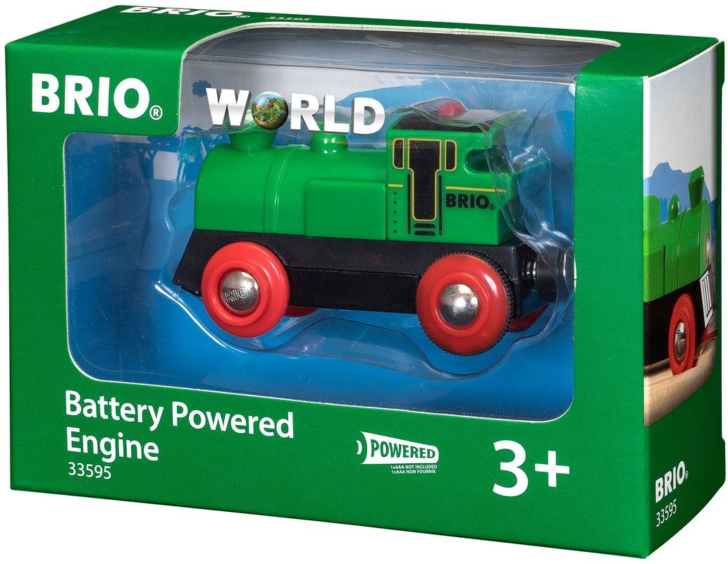 BRIO® Spielzeug-Eisenbahn BRIO® WORLD, Speedy Green Batterielok, mit Lichtfunktion; Made in Europe