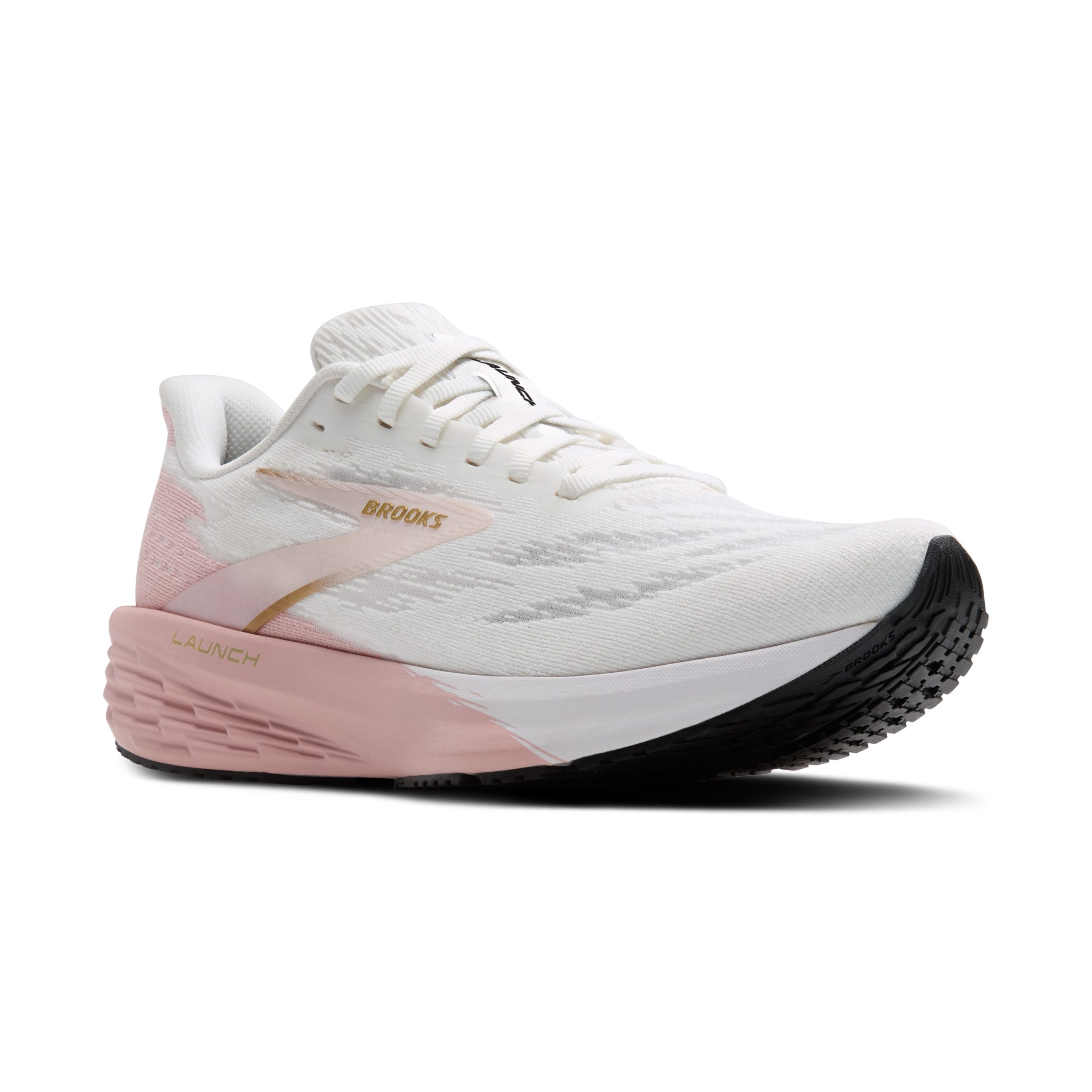 Brooks Launch 11 - Damen Laufschuh - White/Gold/Pink Laufschuh