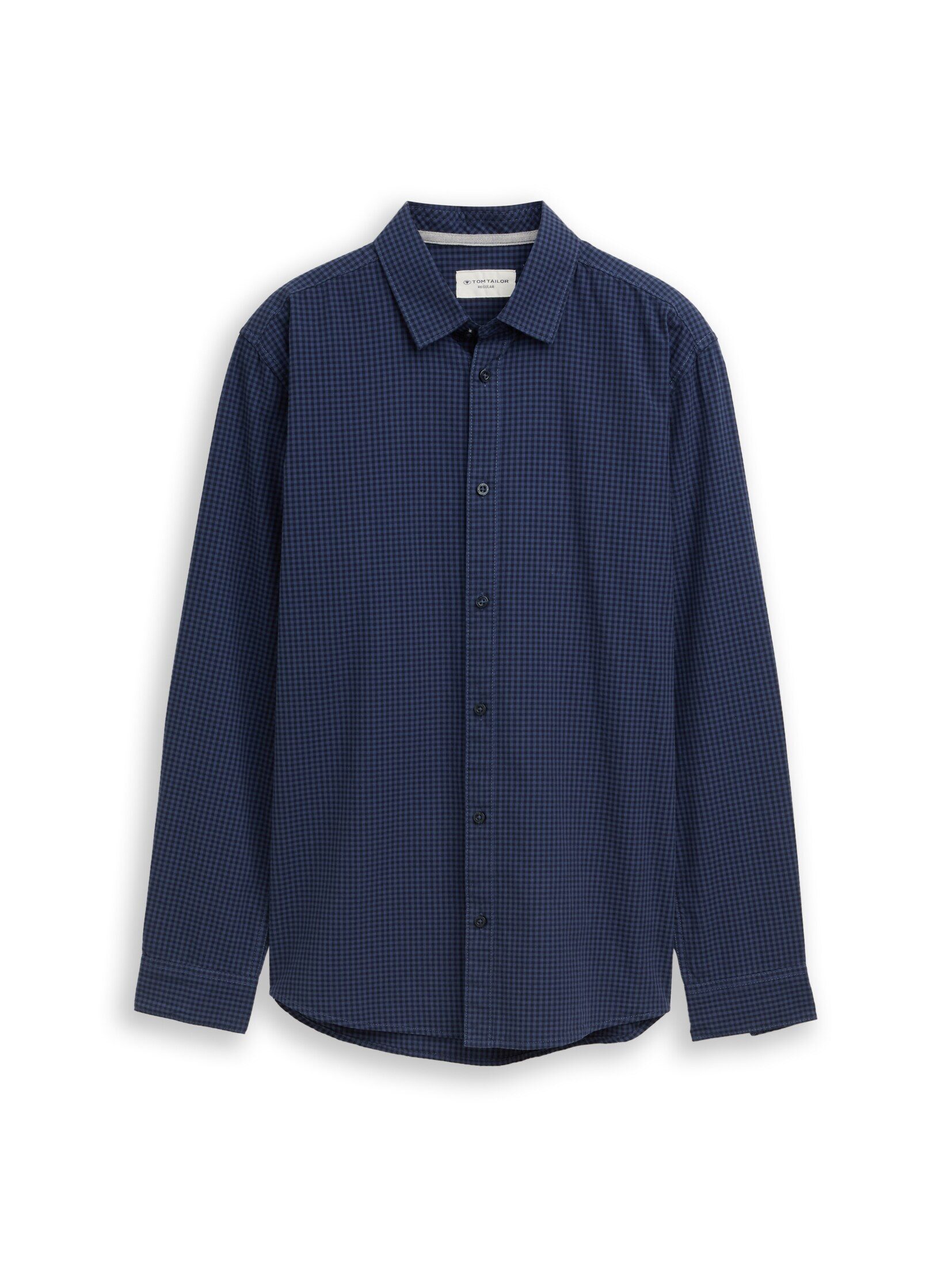 TOM TAILOR Langarmhemd Blusen & Shirts Regular Fit Hemd mit Karomuster günstig online kaufen