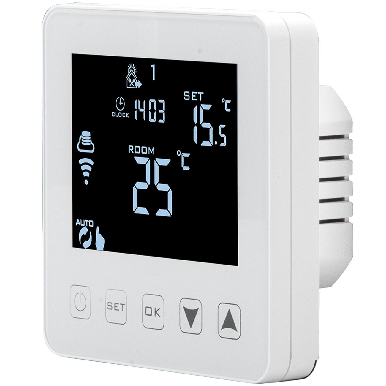 Casativo Fußbodenheizung Smartes WLAN-Thermostat für Fußbodenheizung Unterputz Touch-Regler, (1-tlg), App- Touch- & Sprachsteuerung/Genauigkeit 0,5 °C/3 Modi