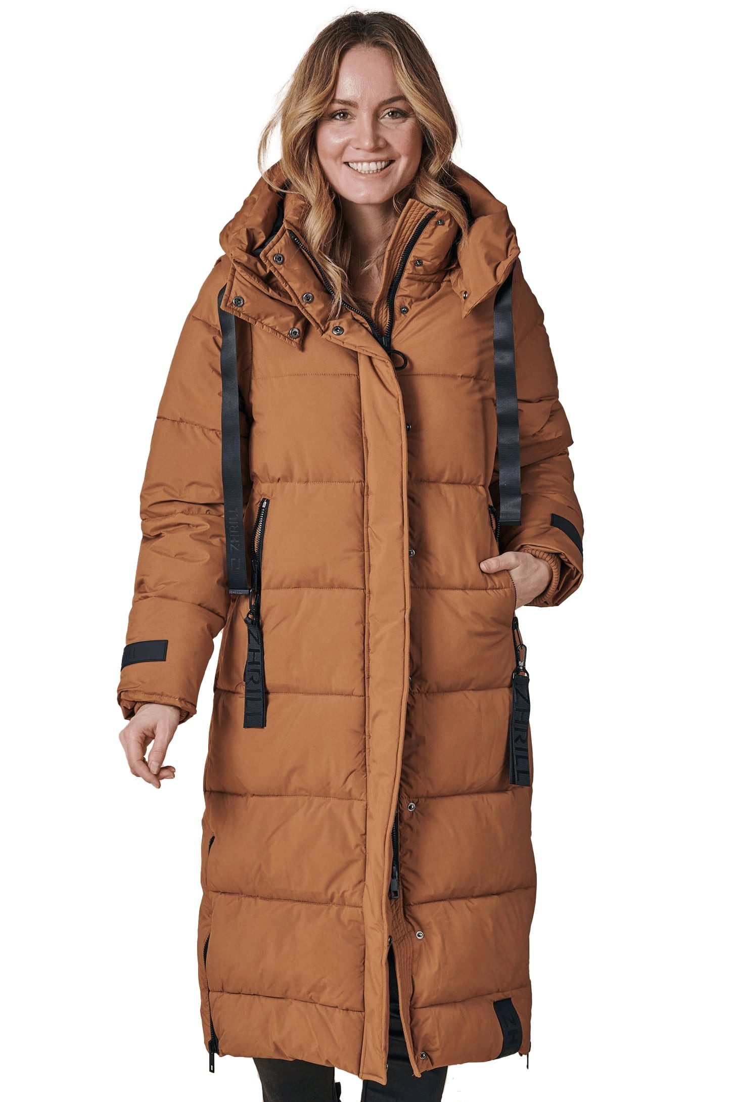 Zhrill Blouson Maxi Mantel ZHISI MAX Honey Mustard (0-St) angenehmer Tragekomfort