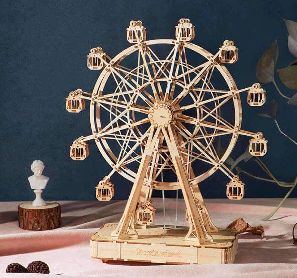 Puzzle Robotime Mechanische Spieluhr - Riesenrad Mechanisches Holzpuzzle