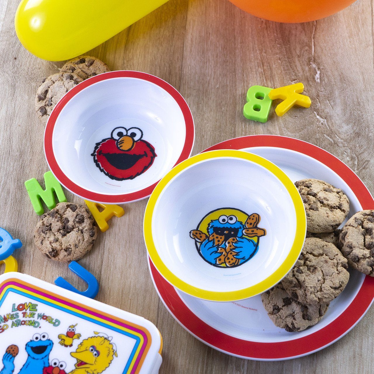 Geda Labels GmbH Kindergeschirr-Set Sesamstraße Vintage Kids 2er Set (2-tlg), PP, Weiß, 300 ml, spülmaschinengeeignet – Bild 2 von 2
