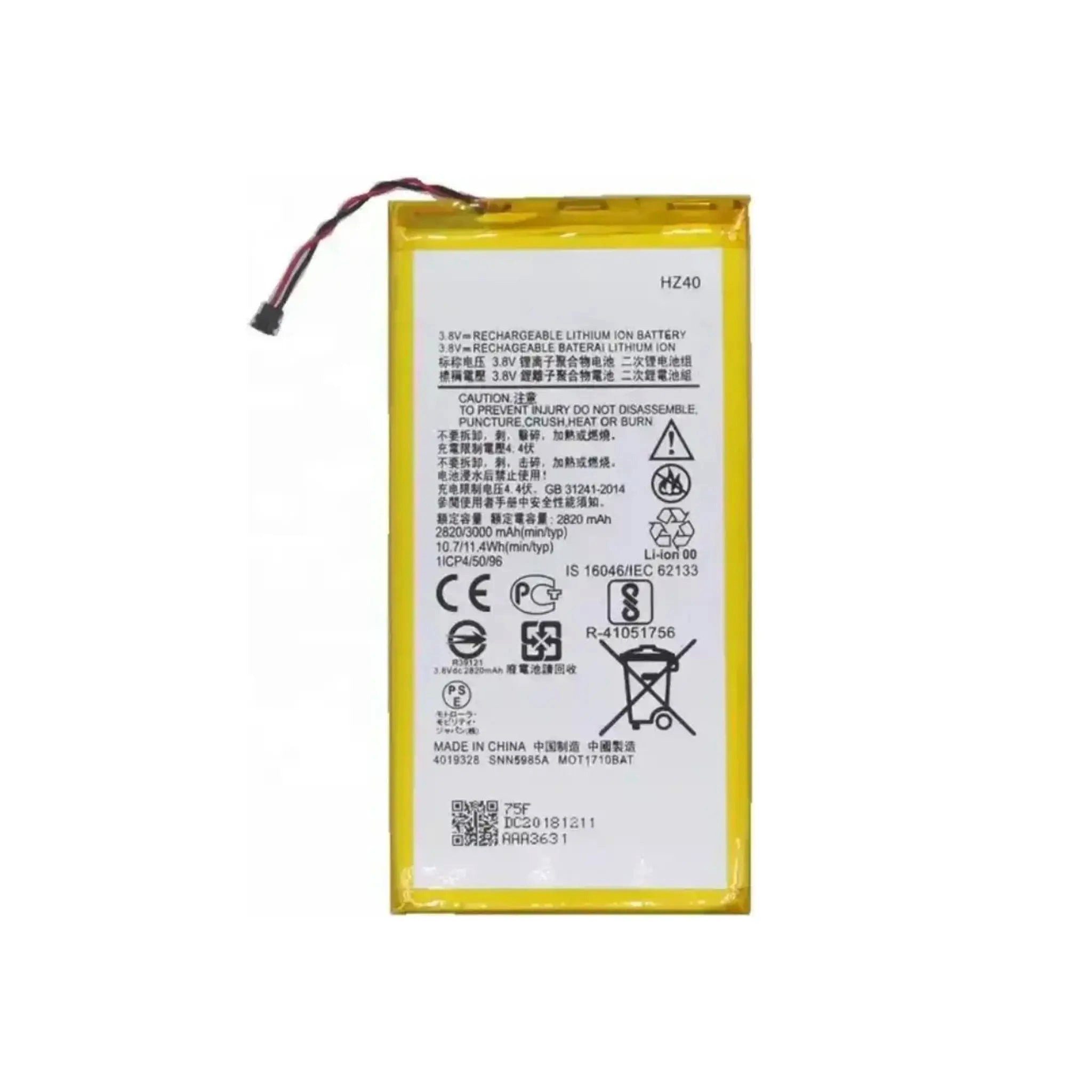 Motorola Akku HZ40 Li-Ion 3.8 Volt 2820 mAh Handy-Akku 2820 mAh