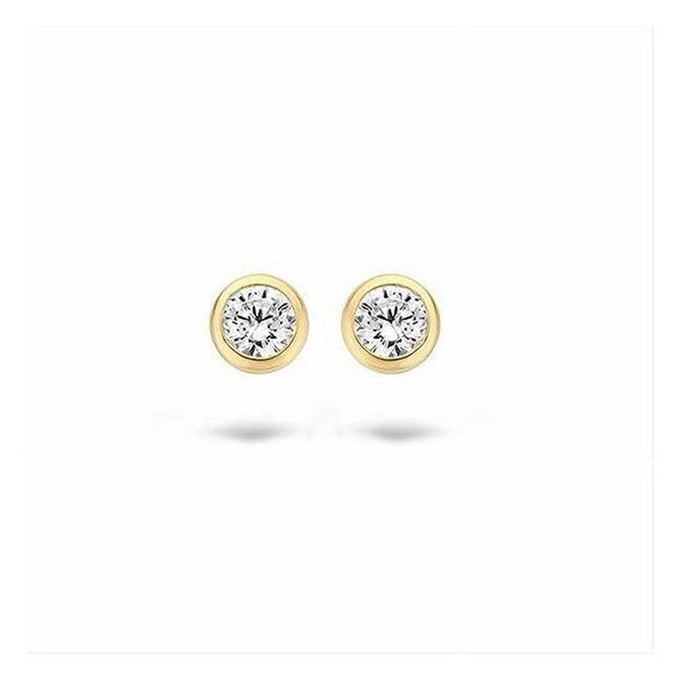 Blush Paar Ohrstecker BLUSH Ohrstecker 14 Karat Gelbgold mit Zirkonia 7214YZI