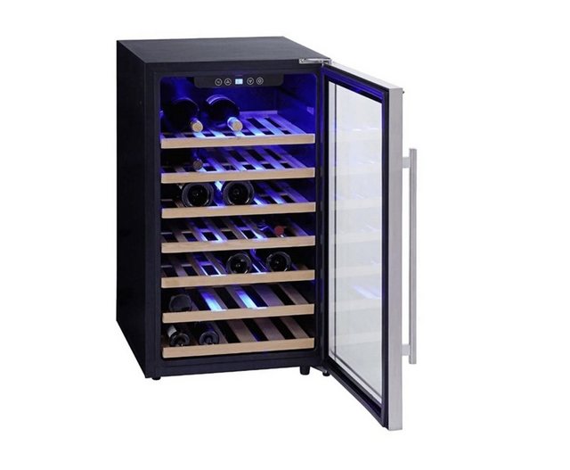 PKM Weintemperierschrank PKM WKS52A Weintemperierschrank für 52 Fla. Weinkühlschrank Glastür,Holzeinlegeböden